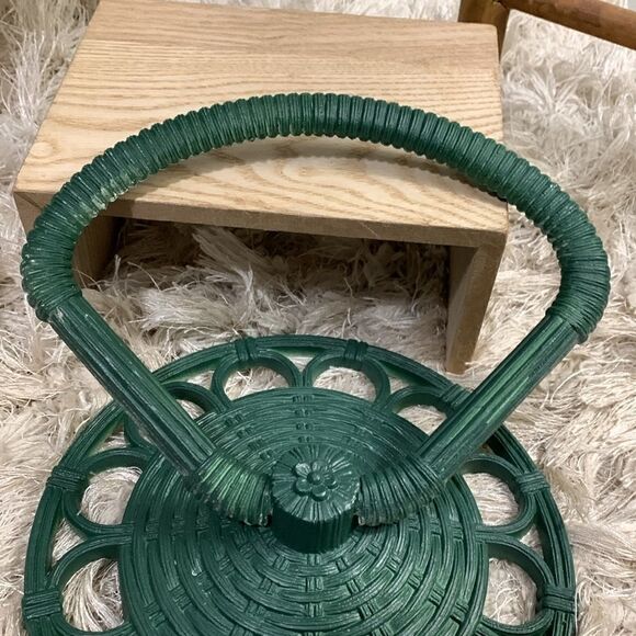 Vintage Homco Painted Green Rattan Look
Plastic Towel Rack Holder 3314 - Picture 14 of 17